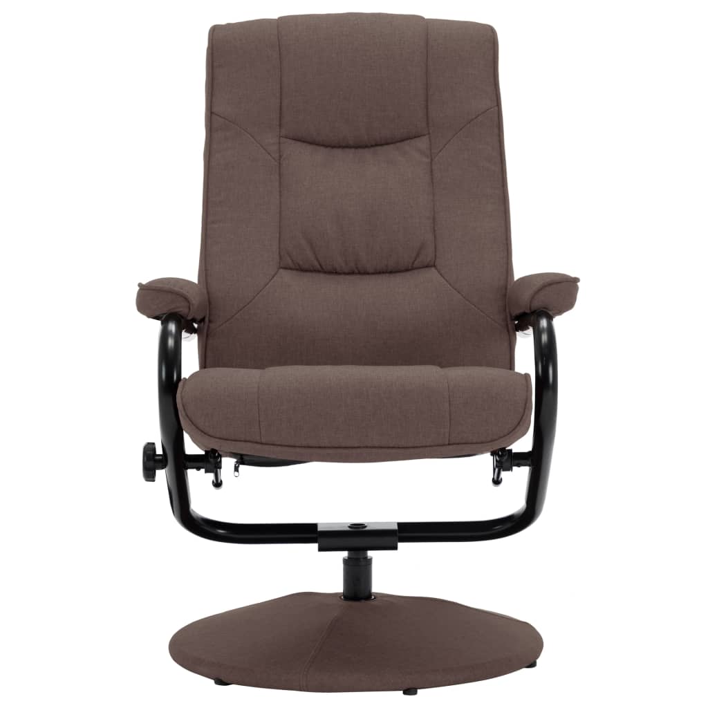 vidaXL Recliner with Ottoman Swivel Recliner Armchair with Footrest Fabric-3