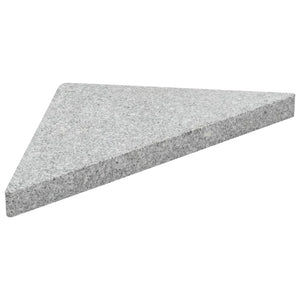 vidaXL Umbrella Weight Plates 4 pcs Gray Granite Triangular 132.3 lb-1