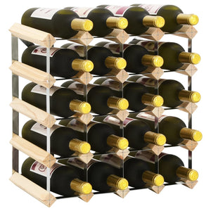 vidaXL Countertop Wine Rack Bottle Holder Wine Storage Organizer Solid Wood-3