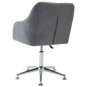 vidaXL Dining Chair 360 Degrees Swivel Accent Desk Chair with Arms Fabric-67