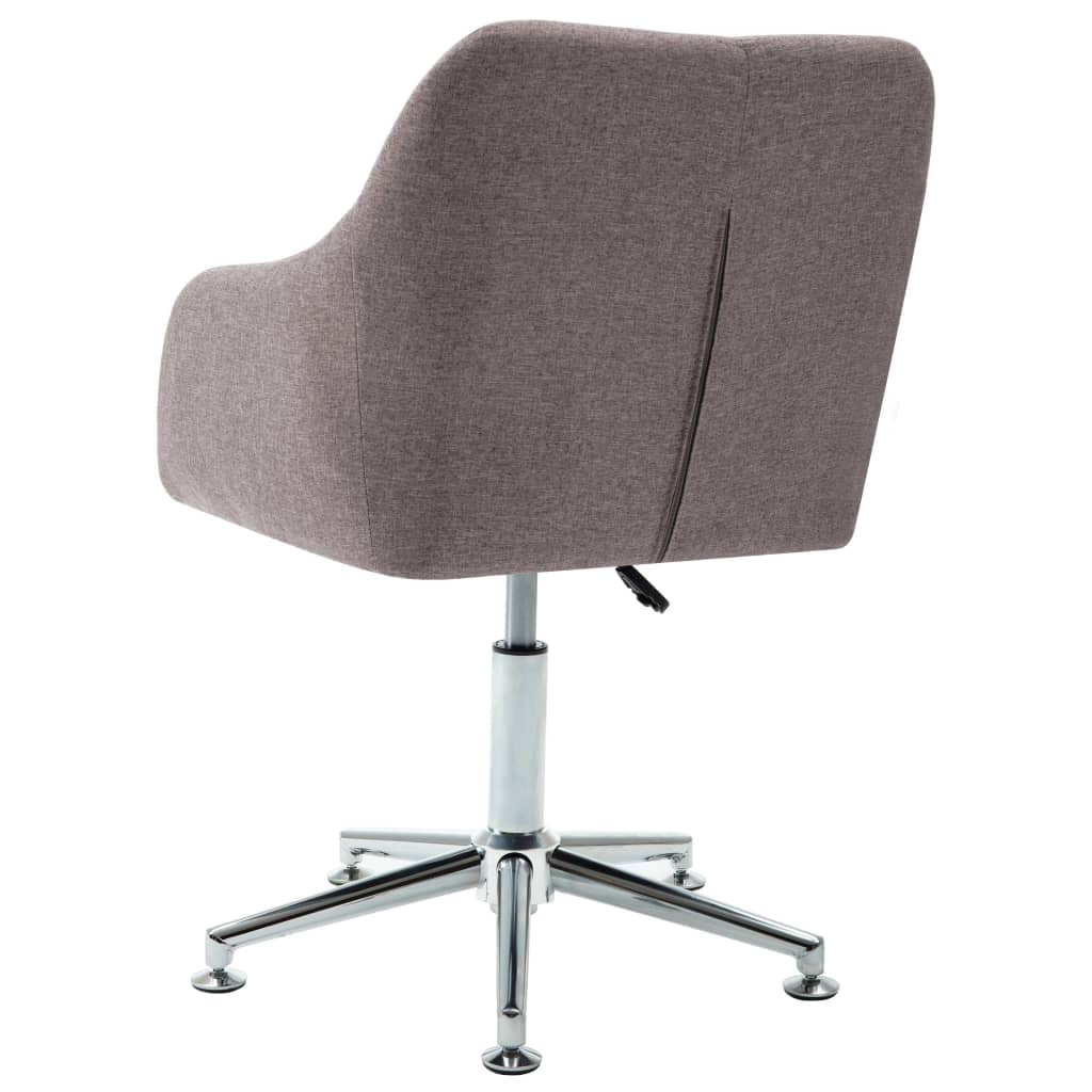 vidaXL Dining Chair 360 Degrees Swivel Accent Desk Chair with Arms Fabric-34