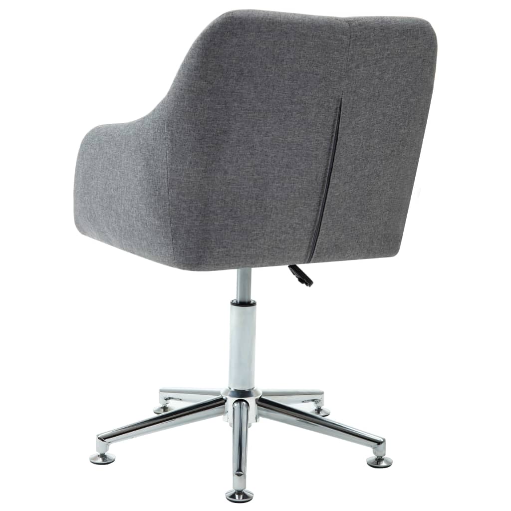 vidaXL Dining Chair 360 Degrees Swivel Accent Desk Chair with Arms Fabric-15
