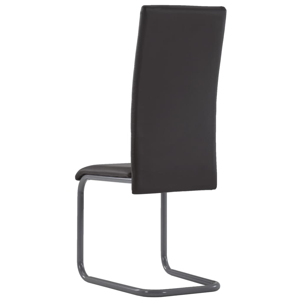 vidaXL Dining Chair Upholstered Cantilever Dining Side Chair Faux Leather-12