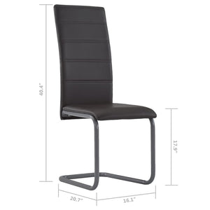 vidaXL Dining Chair Upholstered Cantilever Dining Side Chair Faux Leather-71