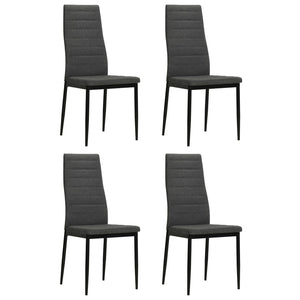 vidaXL Dining Chairs High Back Kitchen Side Chair for Home Dining Room Fabric-19