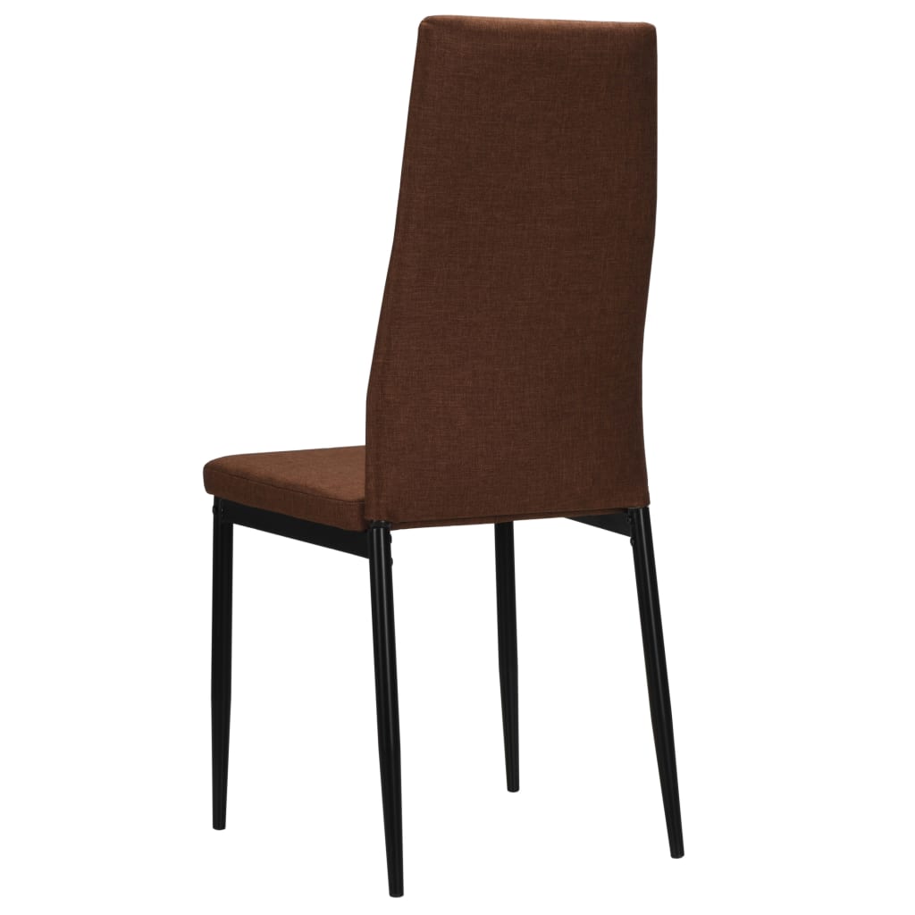 vidaXL Dining Chairs High Back Kitchen Side Chair for Home Dining Room Fabric-38