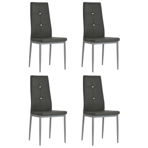 vidaXL Dining Chairs Kitchen Chair for Home Dining Room Black Faux Leather-28