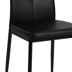 vidaXL Dining Chairs Kitchen Chair for Home Dining Room Black Faux Leather-45