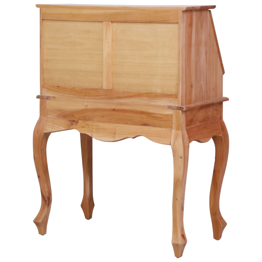 vidaXL Secretary Desk Office Writing Table with Drawers Solid Wood Mahogany-10