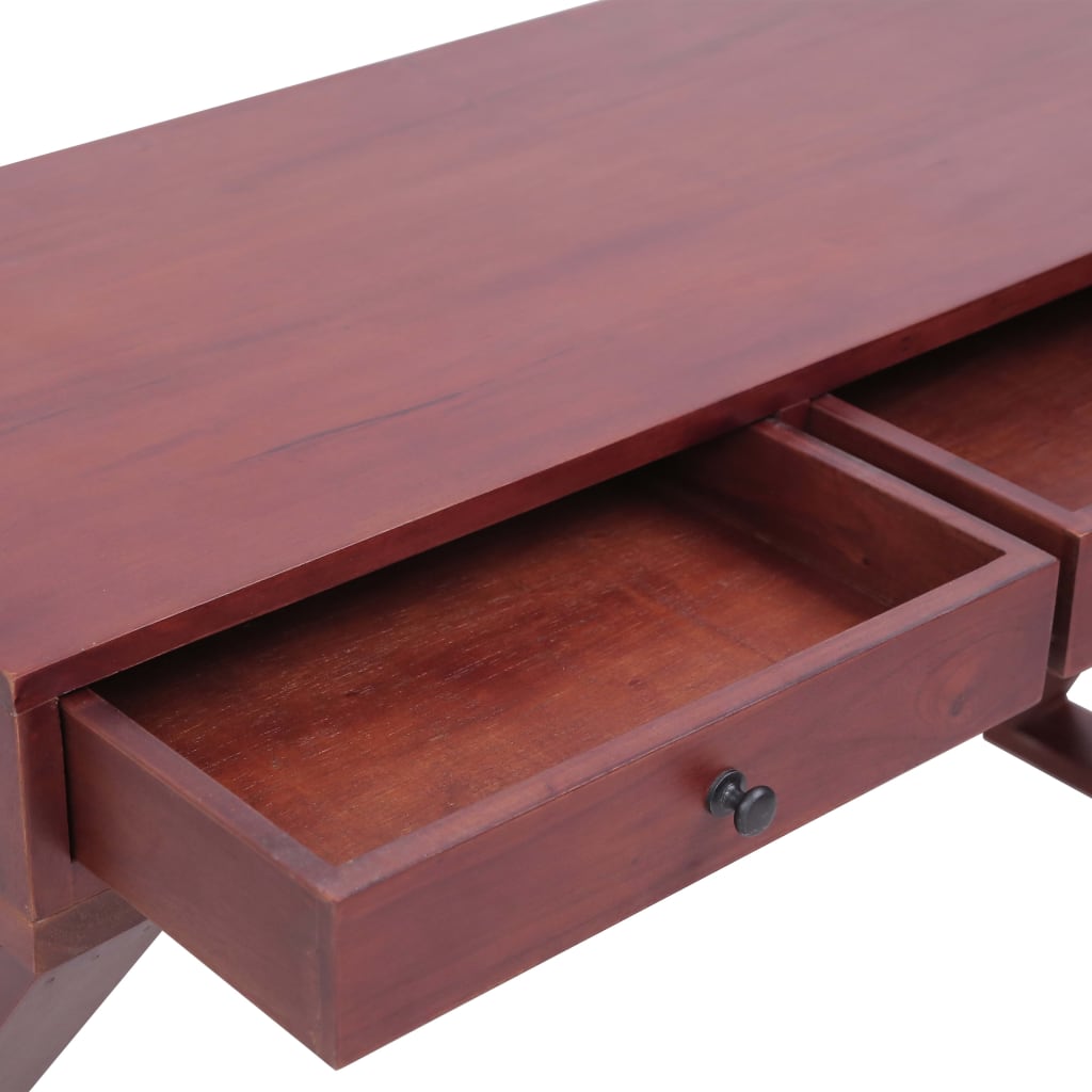vidaXL Computer Desk Study Writing Desk Home Office Table Solid Wood Mahogany-19
