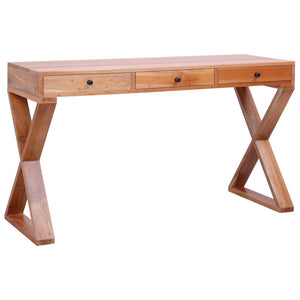 vidaXL Computer Desk Study Writing Desk Home Office Table Solid Wood Mahogany-15