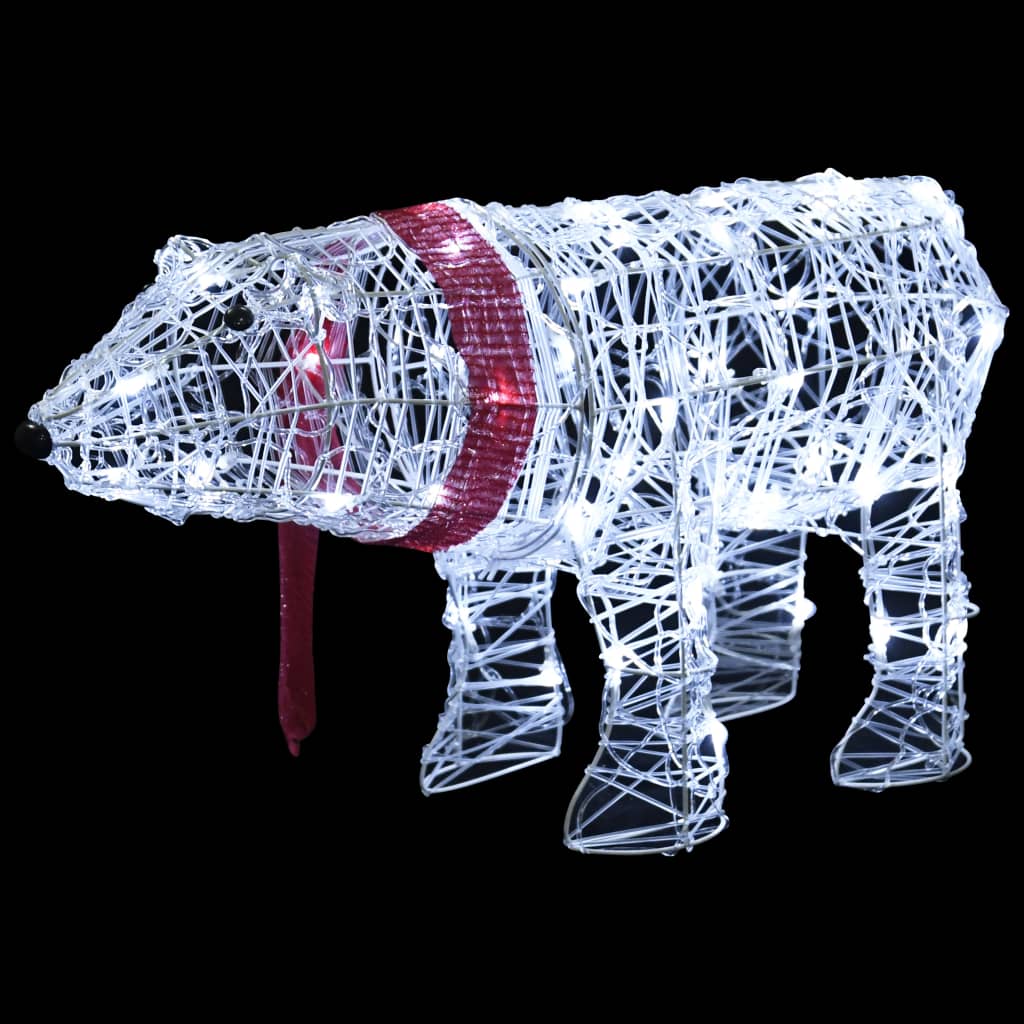 vidaXL Christmas Light Decoration Bear 45 LEDs 28"x7.9"x15" Acrylic-1