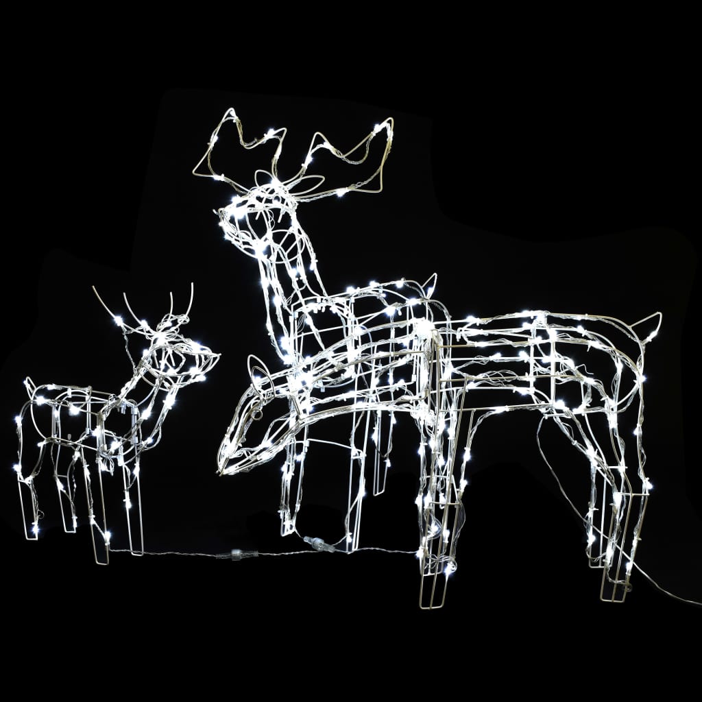 vidaXL Christmas Reindeers 3 Pcs Christmas Lighting Display with 229 LEDs-4