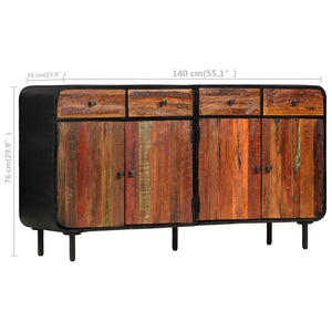 vidaXL Sideboard Solid Reclaimed Wood 55.1"x13.8"x29.9"-9