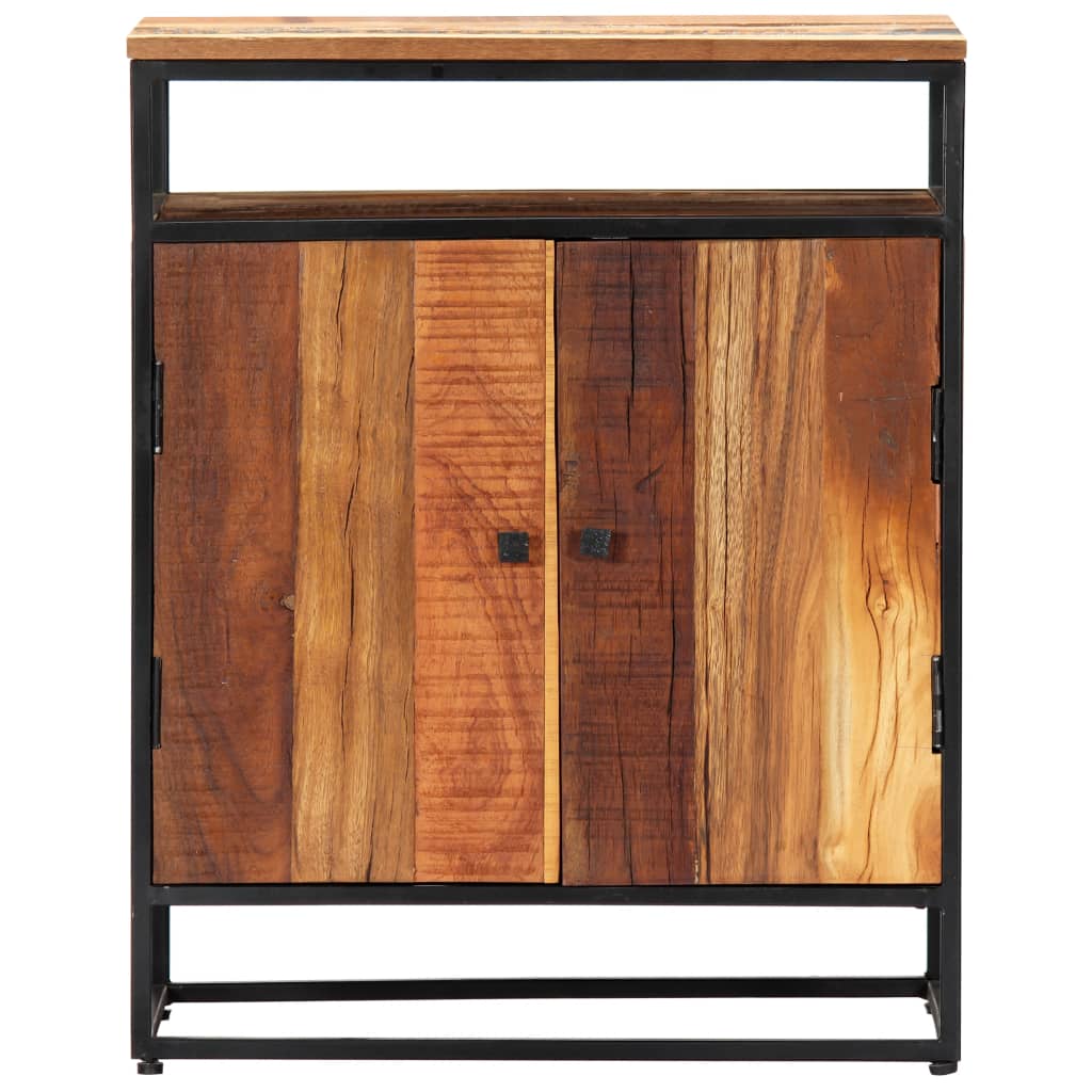 vidaXL Side Cabinet 23.6"x13.8"x29.9" Solid Reclaimed Wood and Steel-1