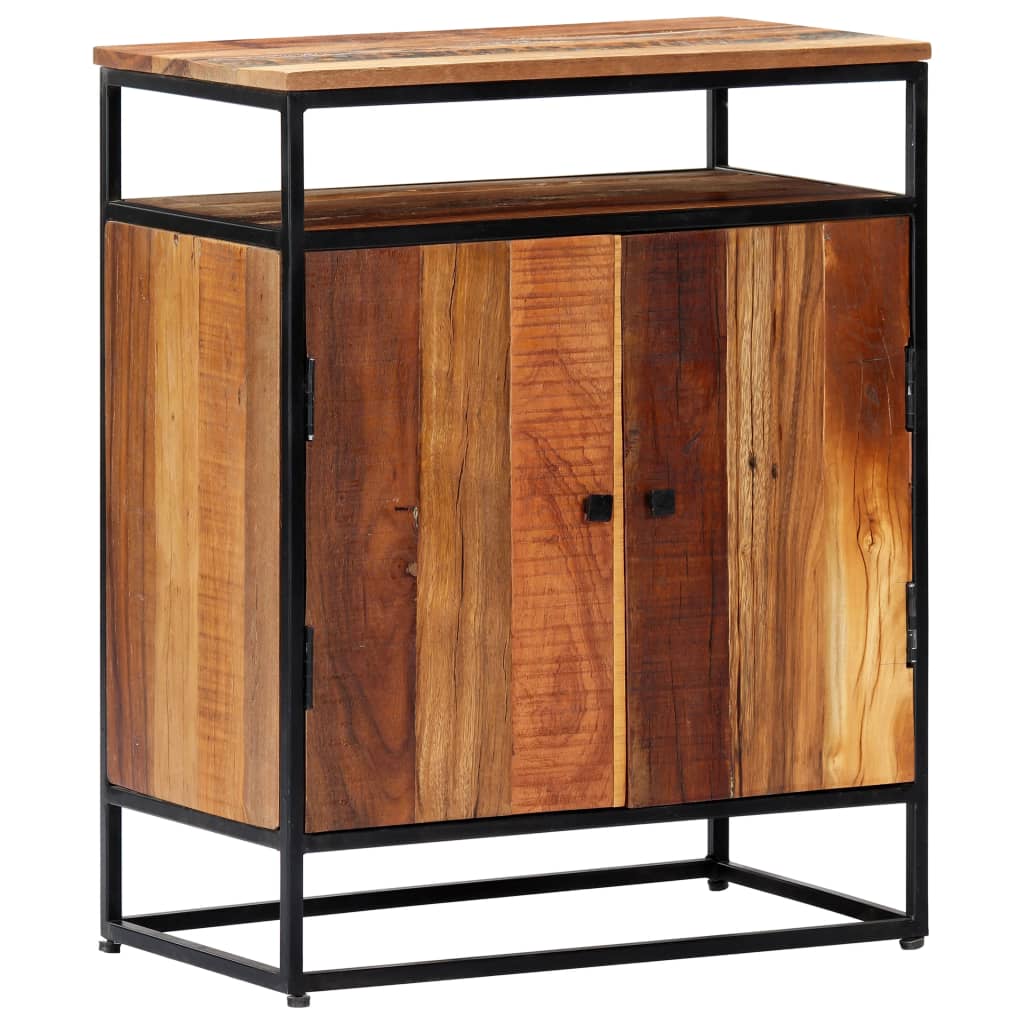 vidaXL Side Cabinet 23.6"x13.8"x29.9" Solid Reclaimed Wood and Steel-6