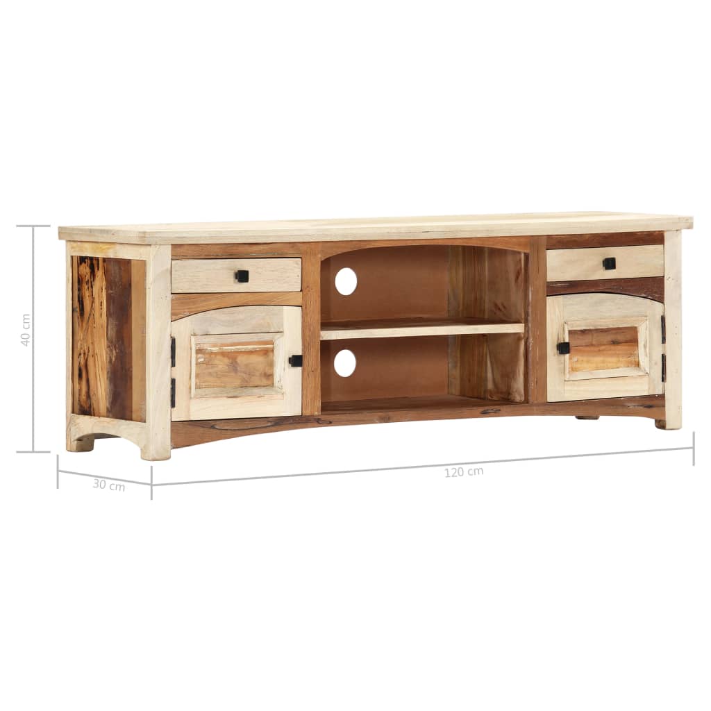 vidaXL TV Stand 47.2"x11.8"x15.7" Solid Wood Reclaimed-7