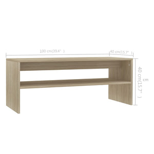 vidaXL Coffee Table End Table Accent Sofa Table with Storage Engineered Wood-24