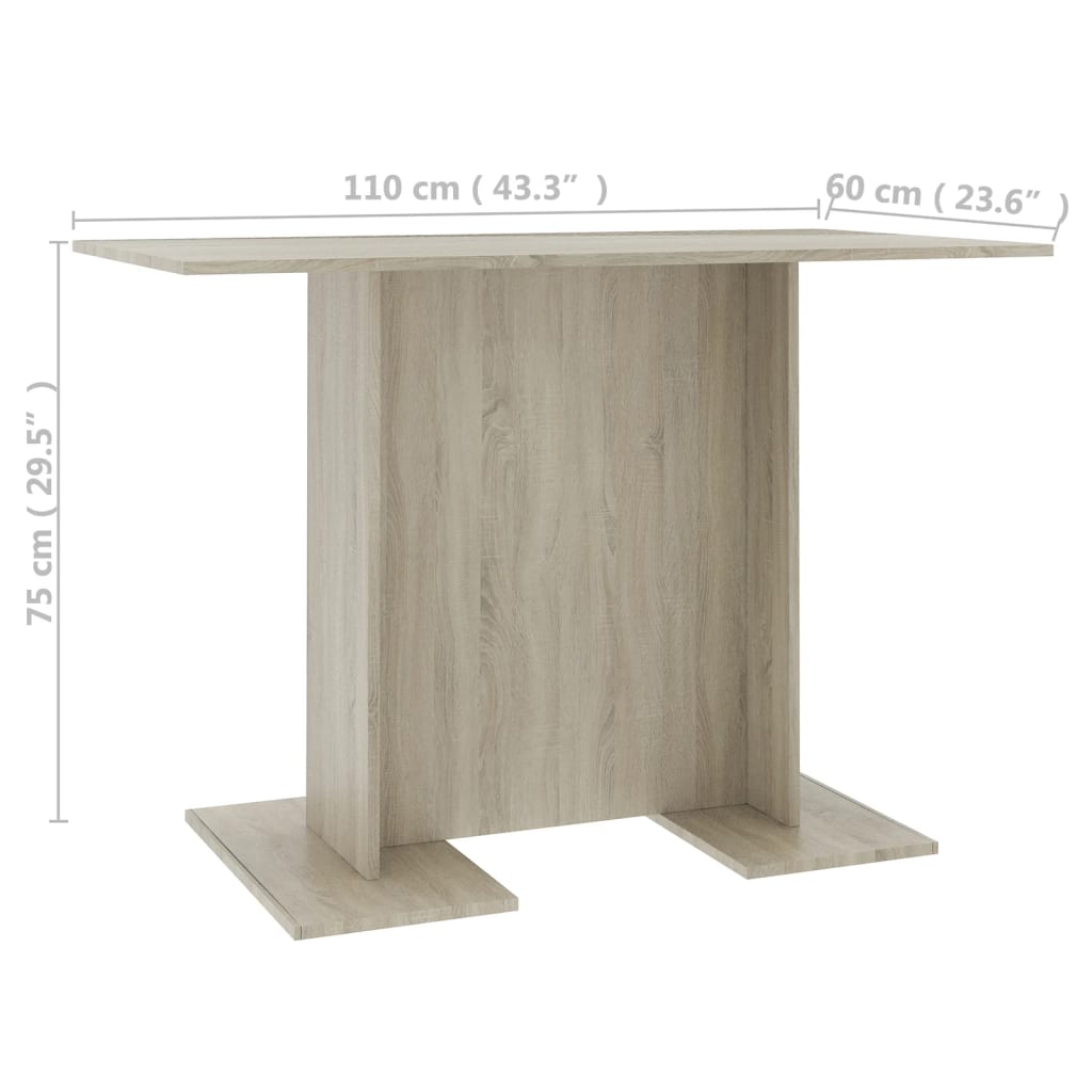 vidaXL Dining Table Kitchen Table Dining Room Dinner Table Engineered Wood-19