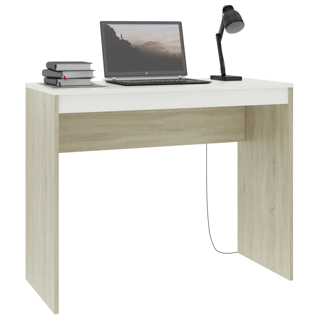 vidaXL Desk Home Office Standing Computer Workstation Table Engineered Wood-23