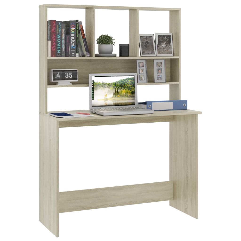 vidaXL Desk Computer Desk Workstation Table for Living Room Engineered Wood-15