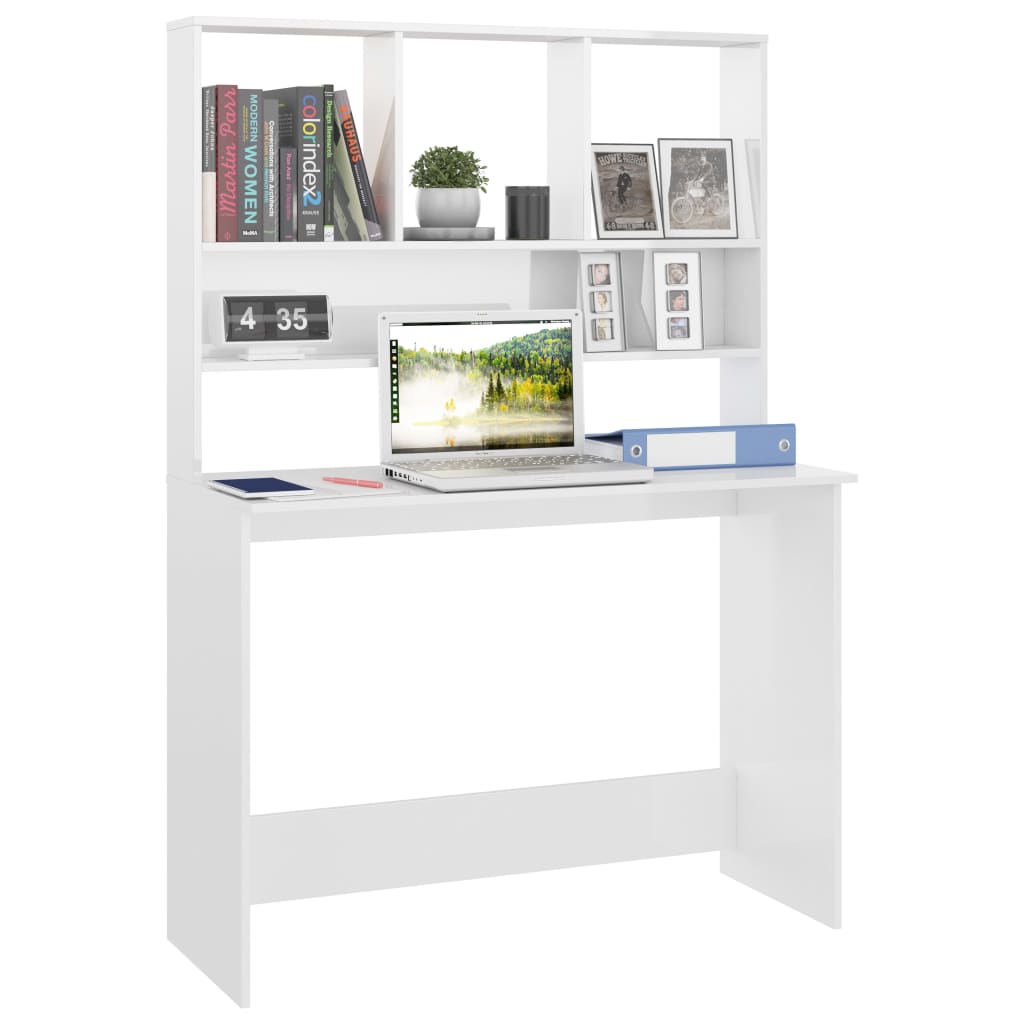 vidaXL Desk Computer Desk Workstation Table for Living Room Engineered Wood-44