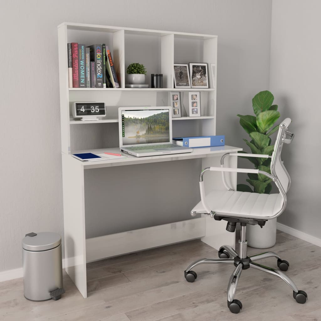 vidaXL Desk Computer Desk Workstation Table for Living Room Engineered Wood-11