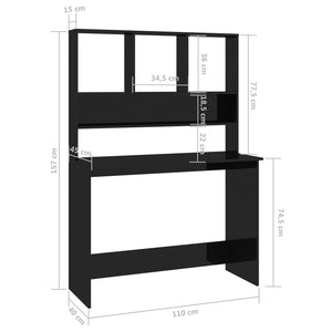 vidaXL Desk Computer Desk Workstation Table for Living Room Engineered Wood-19