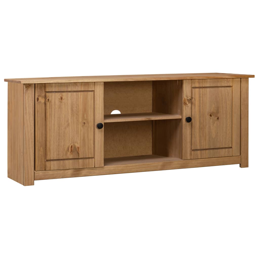 vidaXL TV Stand TV Console Sideboard TV Unit Solid Pine Wood Panama Range-0