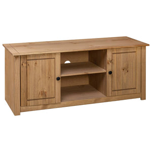 vidaXL TV Stand TV Console Sideboard TV Unit Solid Pine Wood Panama Range-18