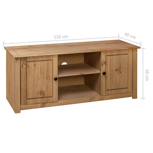 vidaXL TV Stand TV Console Sideboard TV Unit Solid Pine Wood Panama Range-12