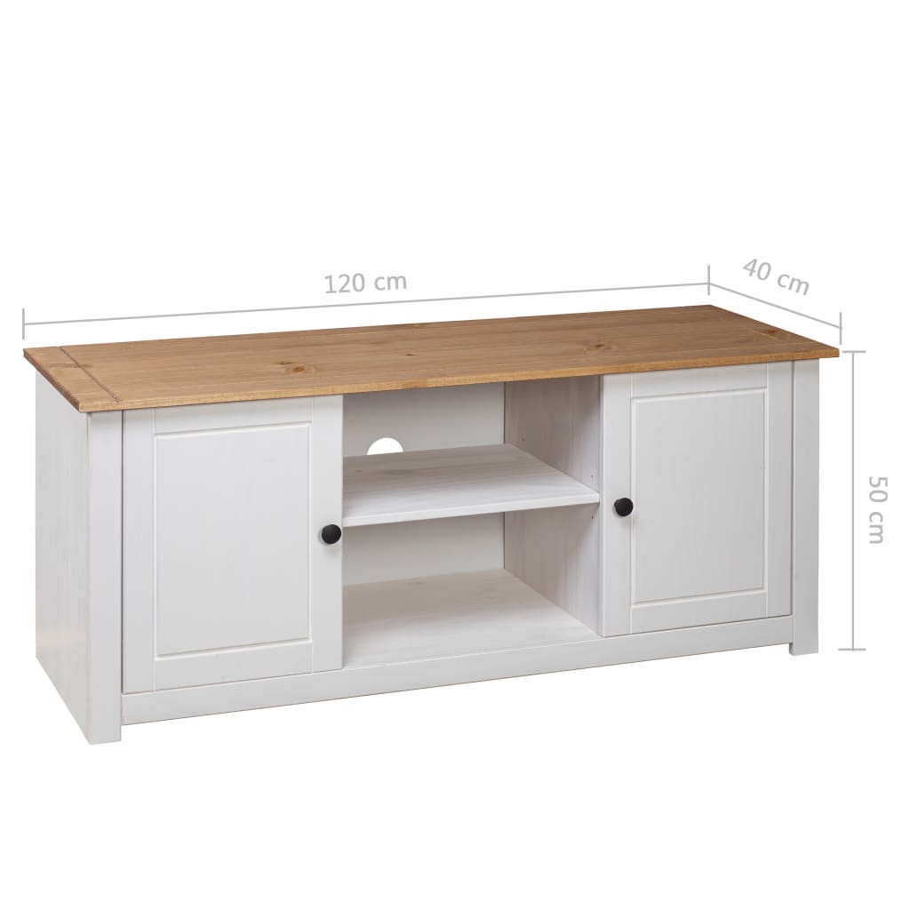 vidaXL TV Stand TV Console Sideboard TV Unit Solid Pine Wood Panama Range-10