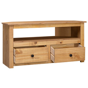 vidaXL Corner TV Stand TV Console Storage Cabinet Solid Pine Panama Range-17