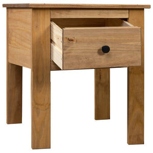 vidaXL Nightstand Bedside Cabinet Nightstand with Drawer Pine Panama Range-19