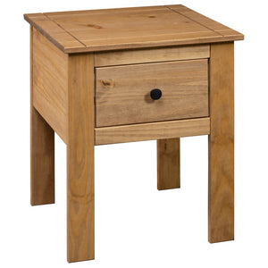vidaXL Nightstand Bedside Cabinet Nightstand with Drawer Pine Panama Range-23