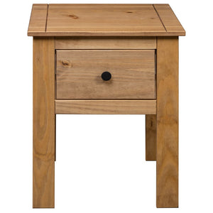 vidaXL Nightstand Bedside Cabinet Nightstand with Drawer Pine Panama Range-5