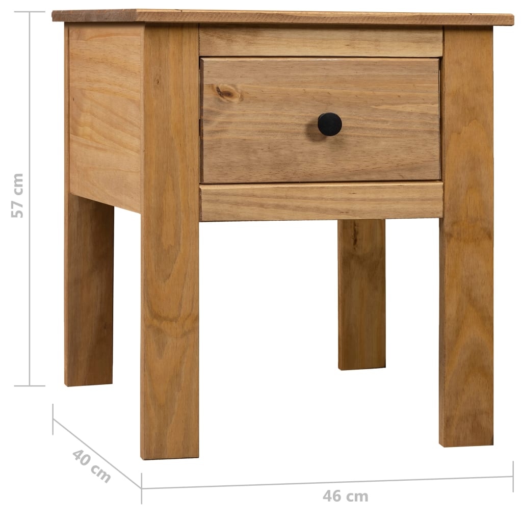 vidaXL Nightstand Bedside Cabinet Nightstand with Drawer Pine Panama Range-17