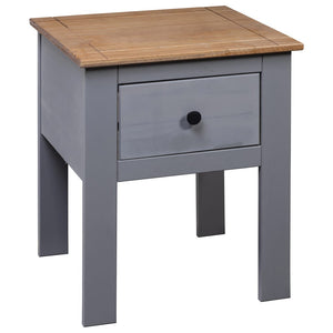 vidaXL Nightstand Bedside Cabinet Nightstand with Drawer Pine Panama Range-13