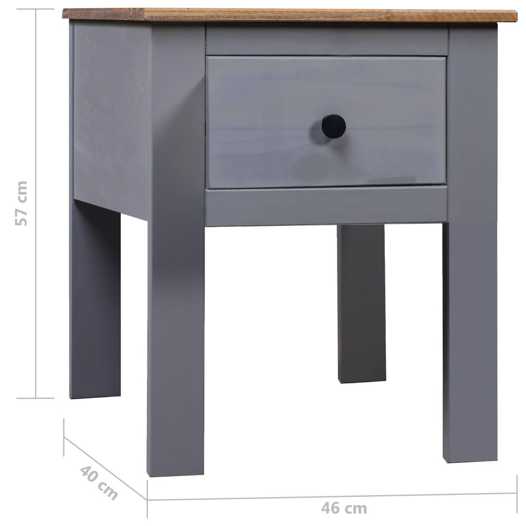 vidaXL Nightstand Bedside Cabinet Nightstand with Drawer Pine Panama Range-11