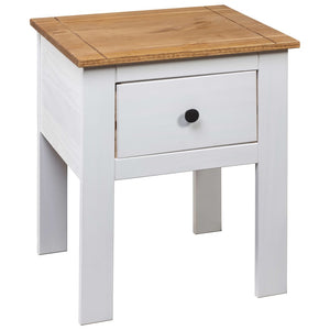 vidaXL Nightstand Bedside Cabinet Nightstand with Drawer Pine Panama Range-3