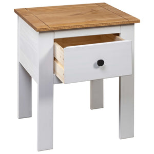 vidaXL Nightstand Bedside Cabinet Nightstand with Drawer Pine Panama Range-6