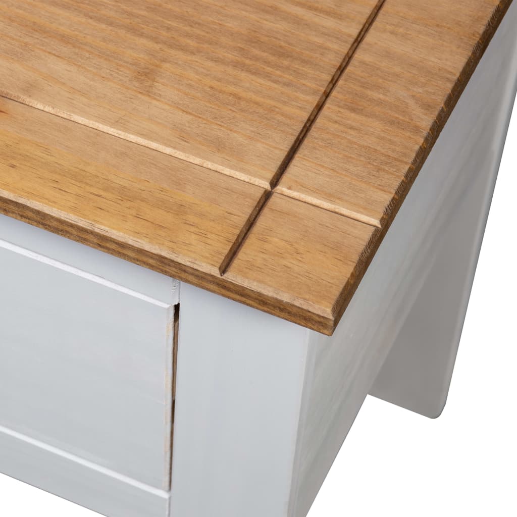 vidaXL Nightstand Bedside Cabinet Nightstand with Drawer Pine Panama Range-12