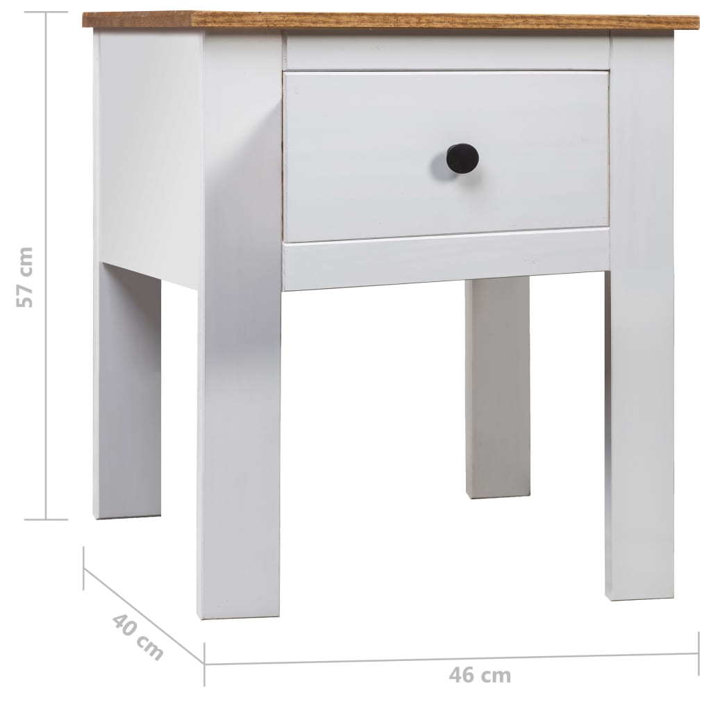 vidaXL Nightstand Bedside Cabinet Nightstand with Drawer Pine Panama Range-14