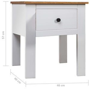 vidaXL Nightstand Bedside Cabinet Nightstand with Drawer Pine Panama Range-14
