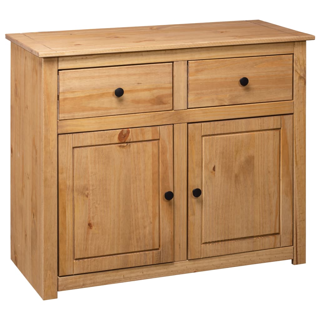 vidaXL Sideboard 2-Drawer Cupboard Sideboard Buffet Cabinet Solid Pinewood-17