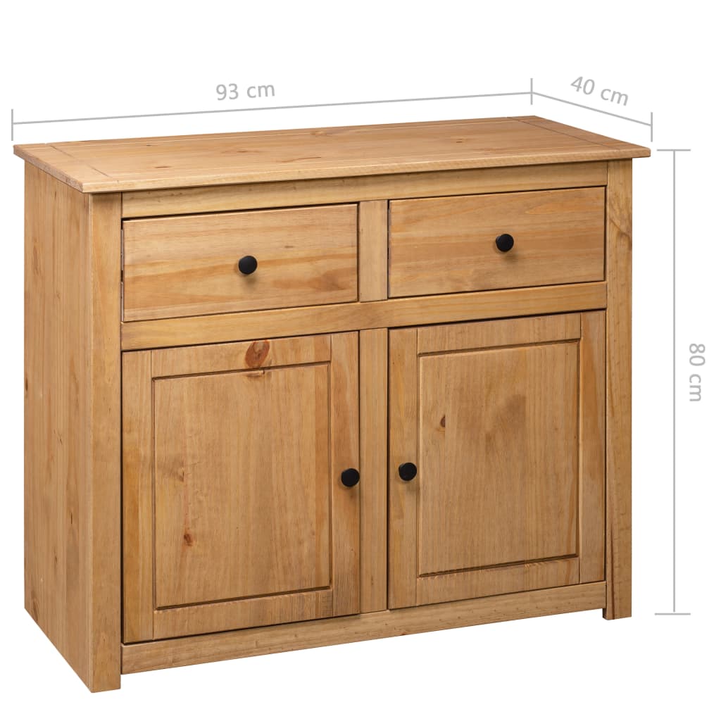 vidaXL Sideboard 2-Drawer Cupboard Sideboard Buffet Cabinet Solid Pinewood-7