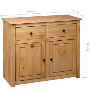 vidaXL Sideboard 2-Drawer Cupboard Sideboard Buffet Cabinet Solid Pinewood-7