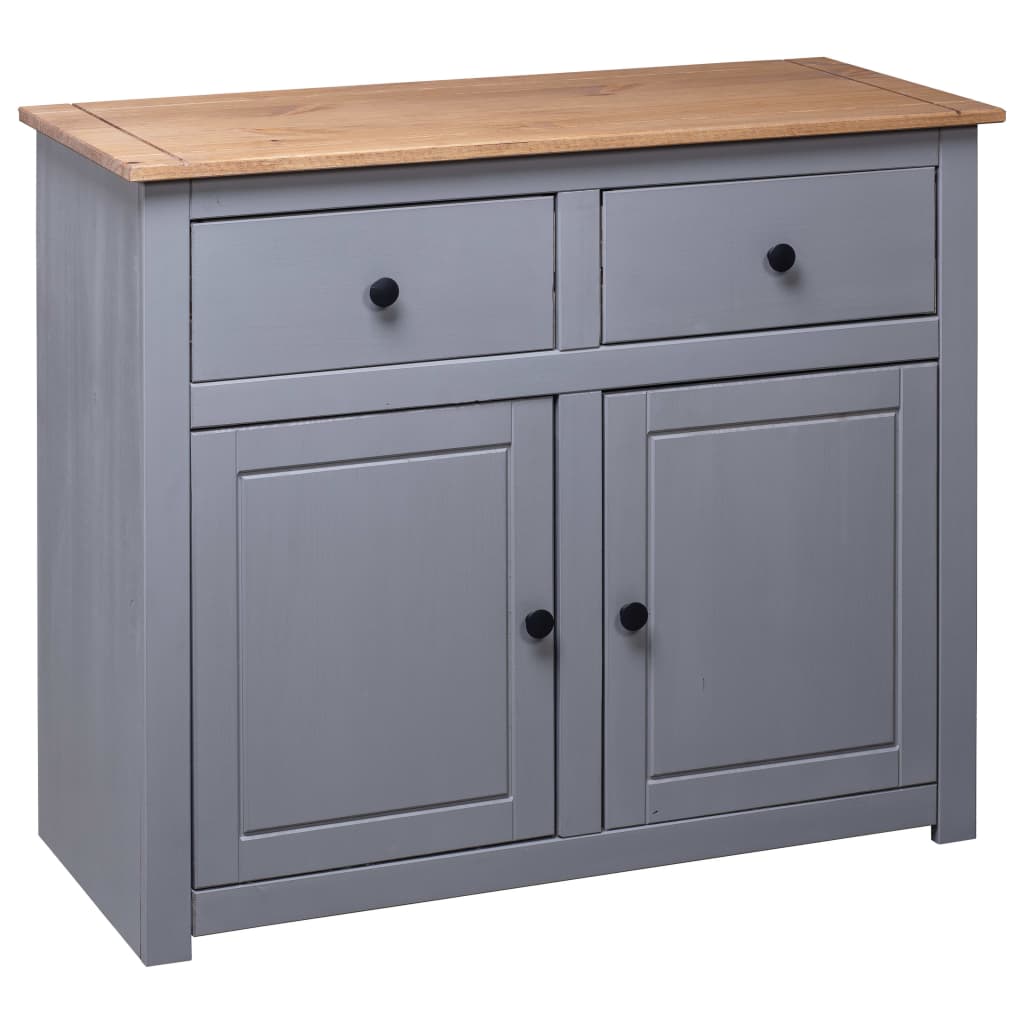 vidaXL Sideboard 2-Drawer Cupboard Sideboard Buffet Cabinet Solid Pinewood-6