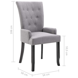 vidaXL Dining Chairs Accent Dining Chair with Armrests for Home Kitchen Fabric-54