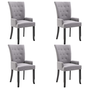 vidaXL Dining Chairs Accent Dining Chair with Armrests for Home Kitchen Fabric-53